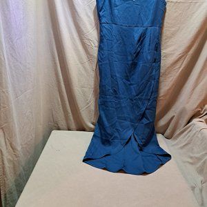 Woman's blue dress with spaghetti straps